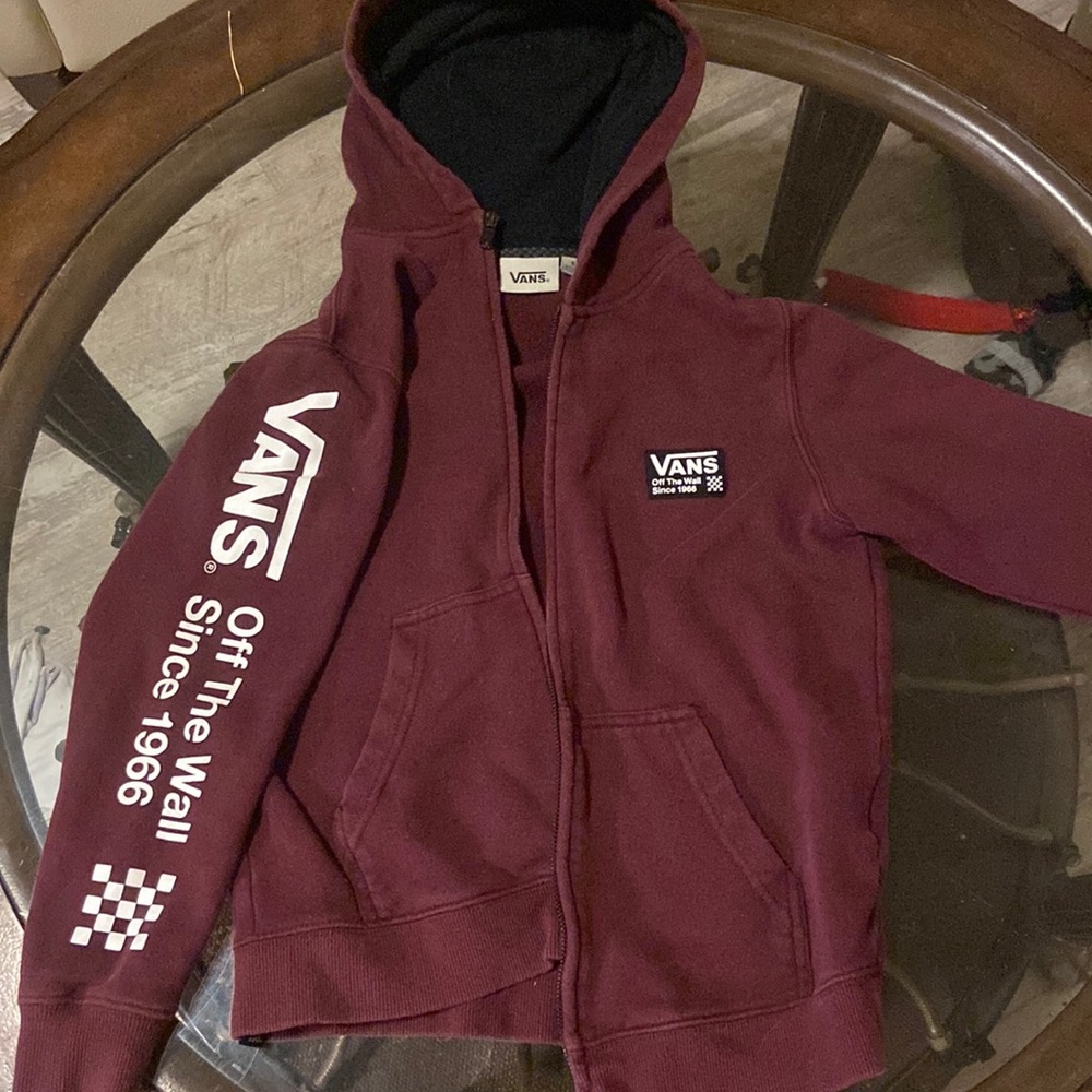 maroon vans jacket. kids S